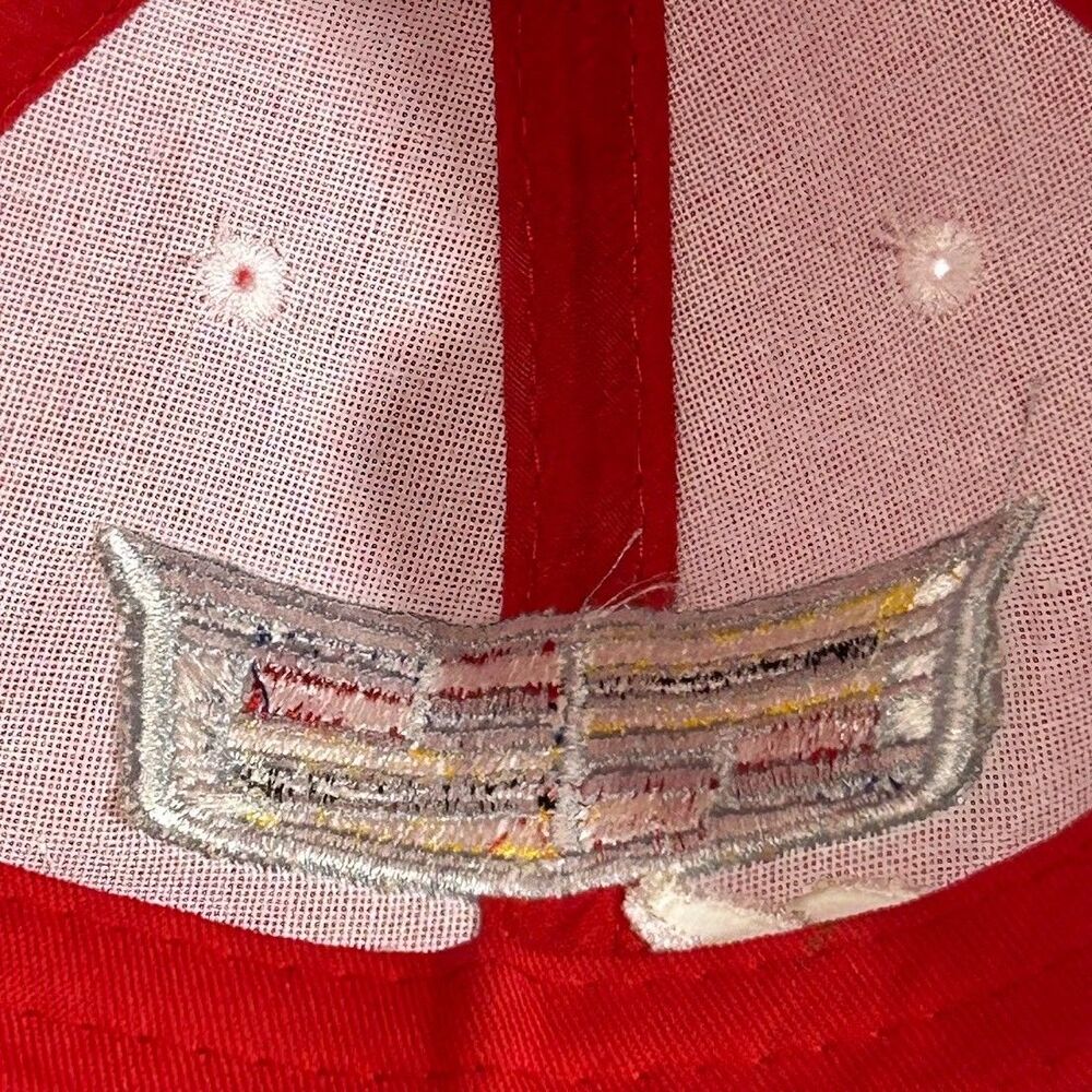 Cadillac Embroidered Logo Red Baseball Cap Dad Hat Adjustable Unisex - Picture 11 of 13